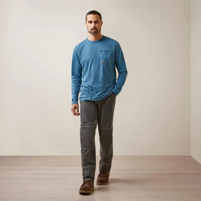 Men TShirts and Polos Ariat Rebar Workman Blueprint Indian Teal Men TShirts and Polos Ariat Rebar Workman Blueprint Indian Teal