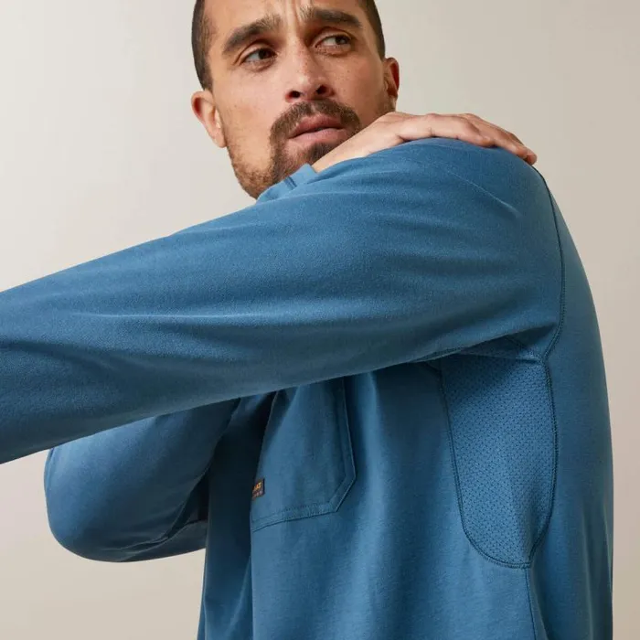 Men TShirts and Polos Ariat Rebar Workman Blueprint Indian Teal Men TShirts and Polos Ariat Rebar Workman Blueprint Indian Teal