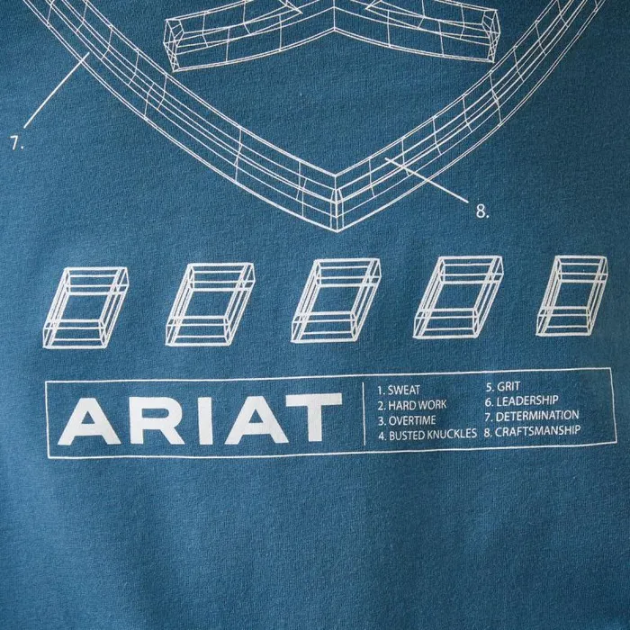 Men TShirts and Polos Ariat Rebar Workman Blueprint Indian Teal Men TShirts and Polos Ariat Rebar Workman Blueprint Indian Teal