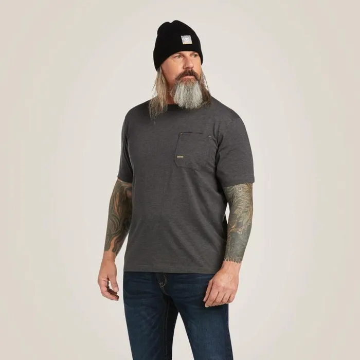 Men TShirts and Polos Ariat Rebar Workman Full Cover TShirt Charcoal Heather Men TShirts and Polos Ariat Rebar Workman Full Cover TShirt Charcoal Heather