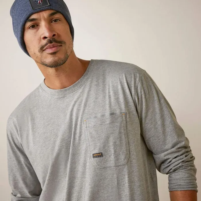 Men TShirts and Polos Ariat Rebar Workman Patches Heather Grey Men TShirts and Polos Ariat Rebar Workman Patches Heather Grey