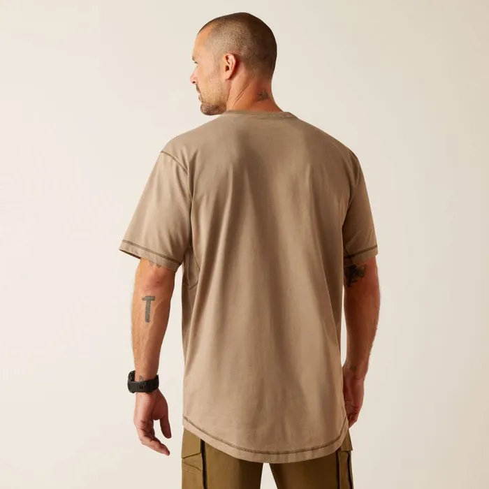 Men TShirts and Polos Ariat Rebar Workman TShirt Brindle Heather