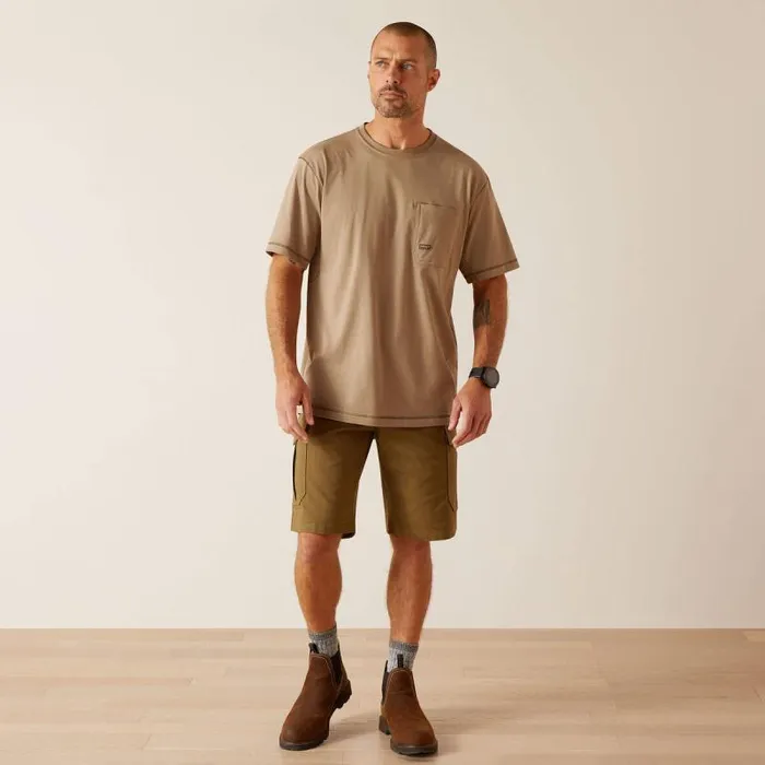 Men TShirts and Polos Ariat Rebar Workman TShirt Brindle Heather