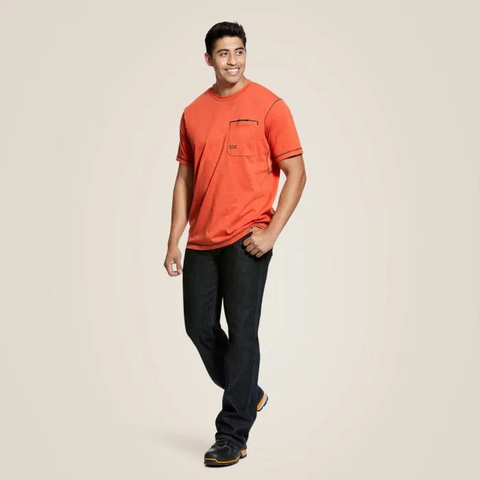 Men TShirts and Polos Ariat Rebar Workman TShirt Volcanic Heather Men TShirts and Polos Ariat Rebar Workman TShirt Volcanic Heather