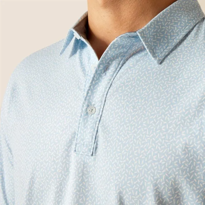 Men TShirts and Polos Ariat Retro Polo Cashmere Blue