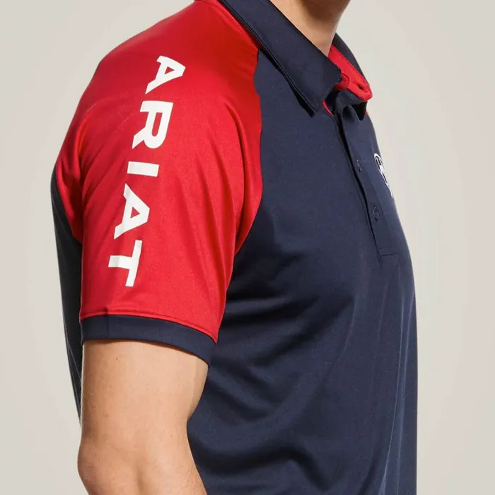 Men TShirts and Polos Ariat Team 30 Polo Navy