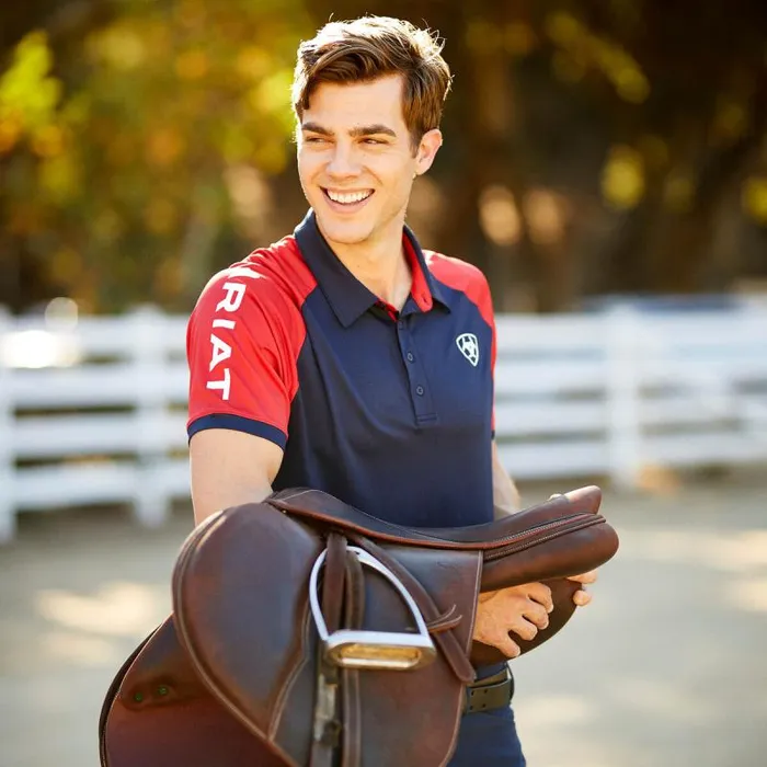 Men TShirts and Polos Ariat Team 30 Polo Navy