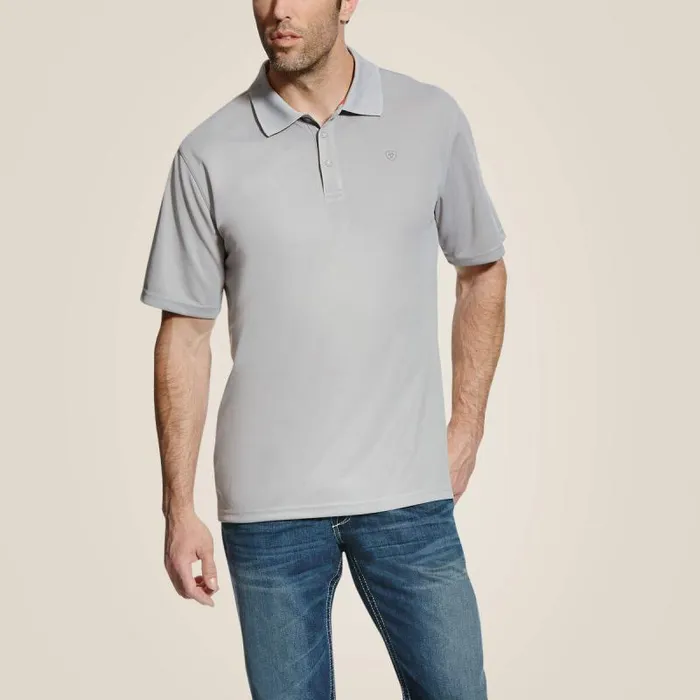 Men TShirts and Polos Ariat TEK Polo Silver Lining