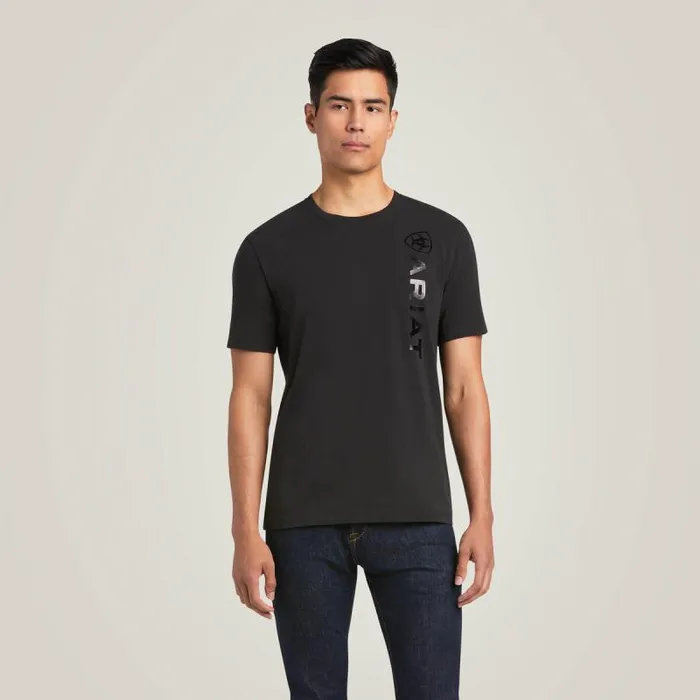Men TShirts and Polos Ariat Vertical Logo TShirt Black