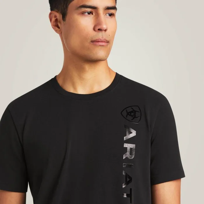 Men TShirts and Polos Ariat Vertical Logo TShirt Black Men TShirts and Polos Ariat Vertical Logo TShirt Black