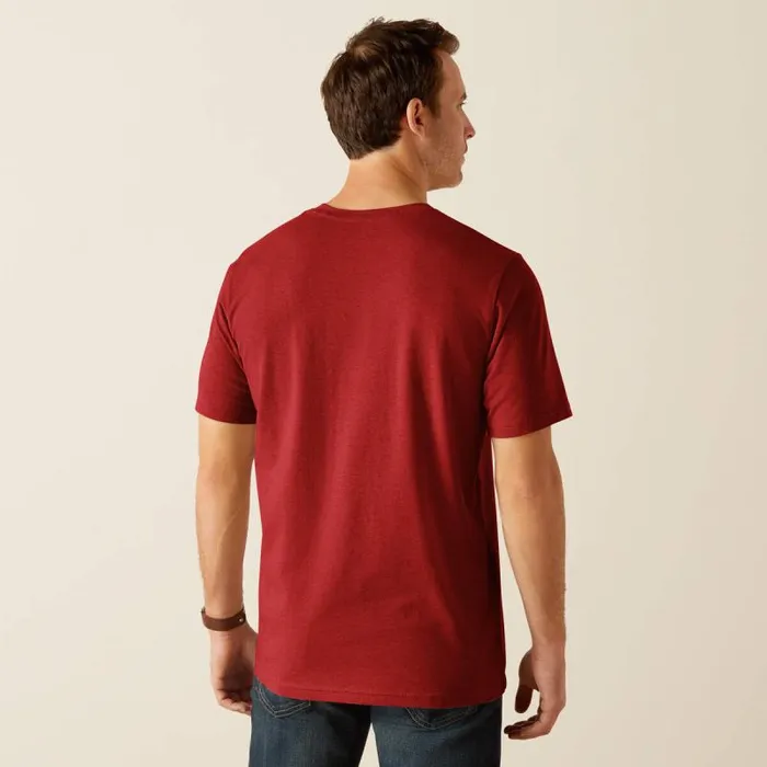 Men TShirts and Polos Ariat Vertical Logo TShirt Sundried Tomato