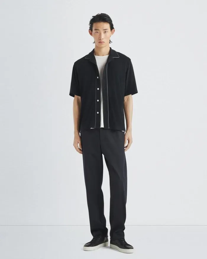 Men TShirts Rag 038 Bone Avery Toweling Shirt Black