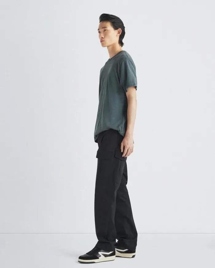 Men TShirts Rag 038 Bone Classic Flame Tee Shadow Green