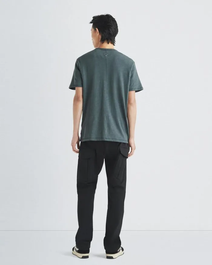 Men TShirts Rag 038 Bone Classic Flame Tee Shadow Green