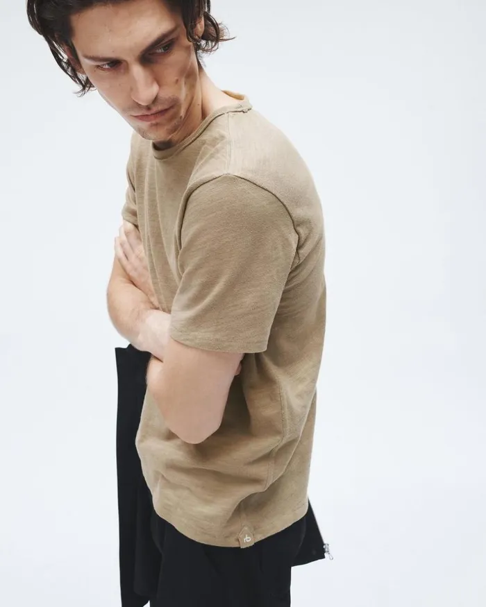 Men TShirts Rag 038 Bone Classic Flame Tee Taupe
