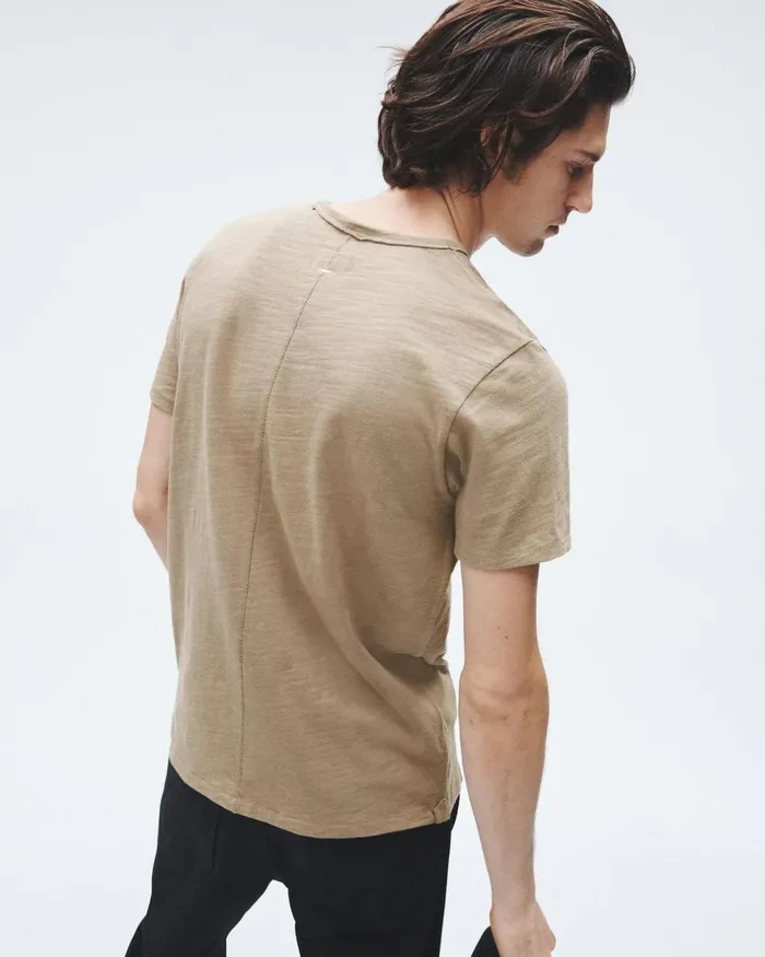Men TShirts Rag 038 Bone Classic Flame Tee Taupe