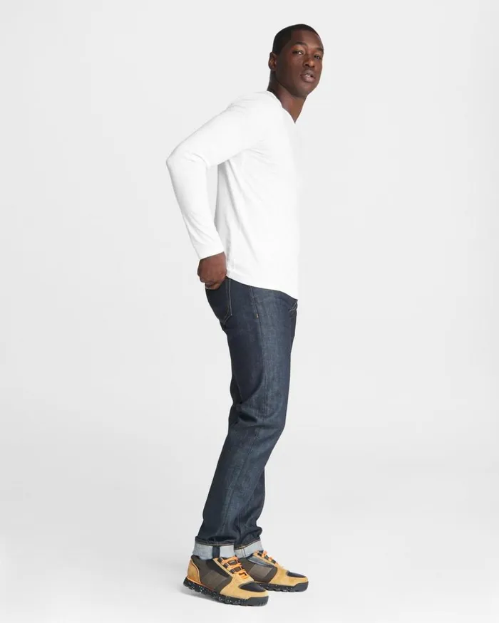 Men TShirts Rag 038 Bone Pratt Principal Long Sleeve Tee White