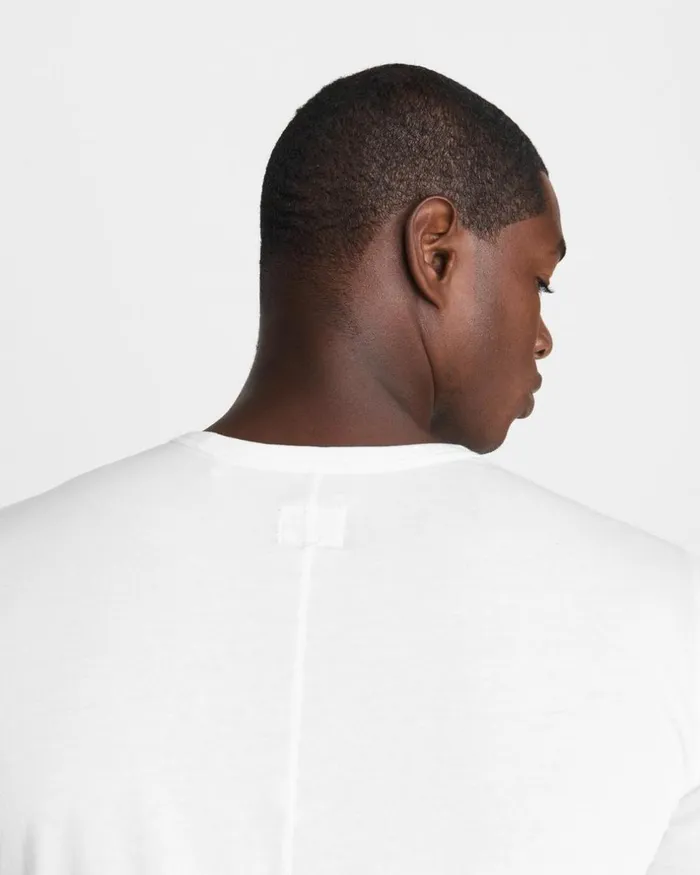 Men TShirts Rag 038 Bone Pratt Principal Long Sleeve Tee White