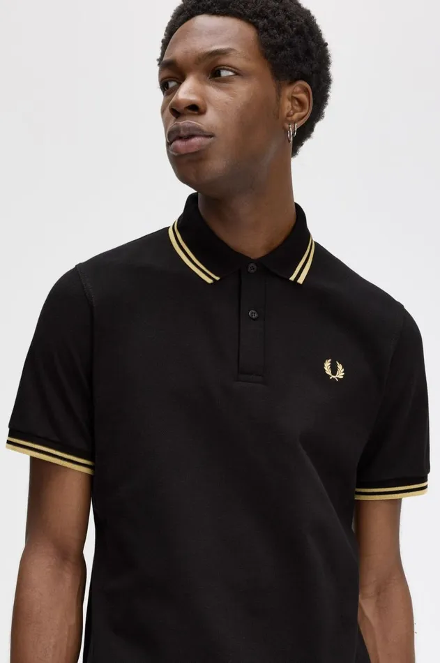 Men The Fred Perry Shirt Fred Perry M12 Blackchampagnechampagne