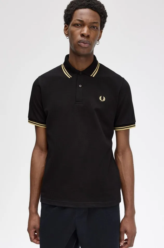 Men The Fred Perry Shirt Fred Perry M12 Blackchampagnechampagne