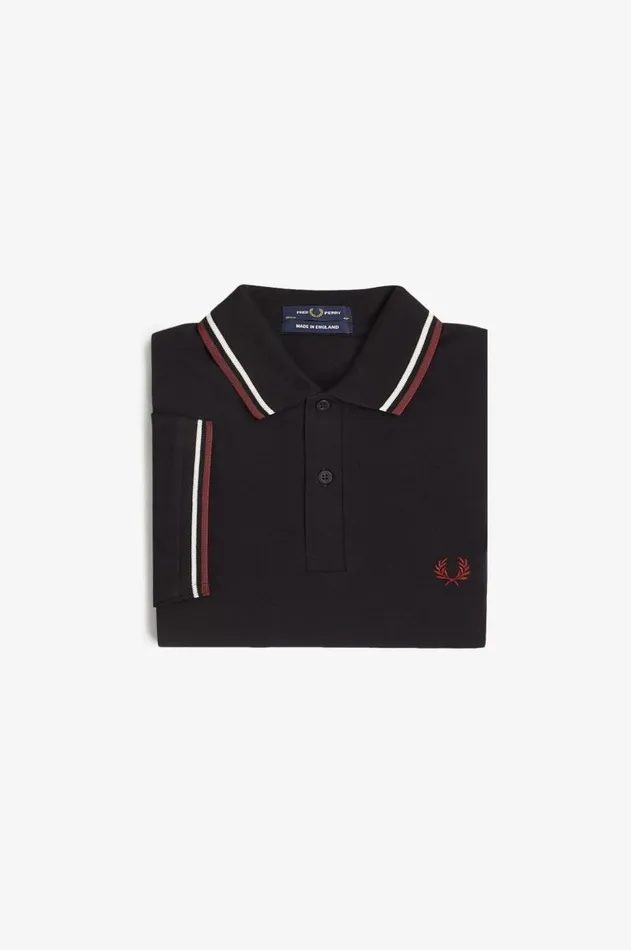 Men The Fred Perry Shirt Fred Perry M12 Blackecruoxblood