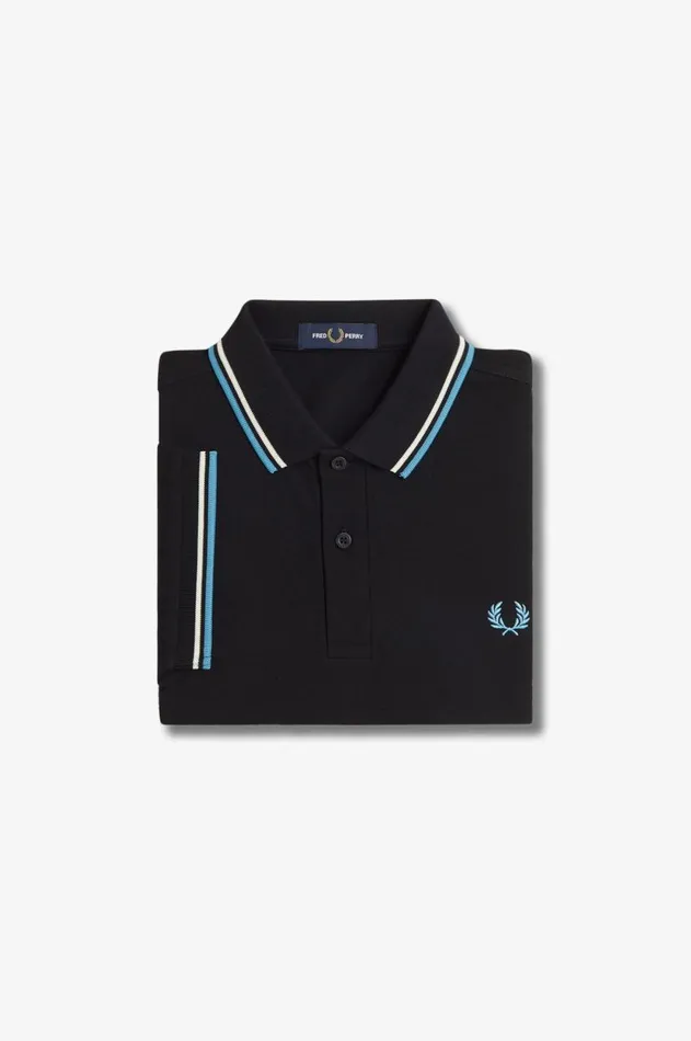 Men The Fred Perry Shirt Fred Perry M3600 Blackecrusoft Blue