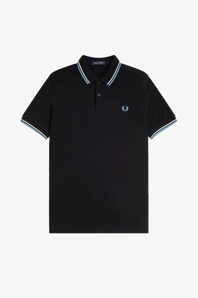 Men The Fred Perry Shirt Fred Perry M3600 Blackecrusoft Blue