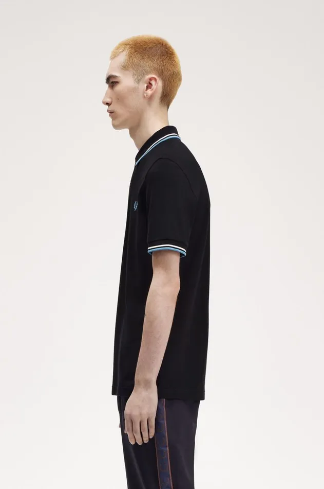 Men The Fred Perry Shirt Fred Perry M3600 Blackecrusoft Blue