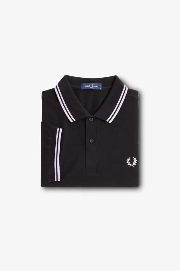 Men The Fred Perry Shirt Fred Perry M3600 Blackultra Violetultra Violet