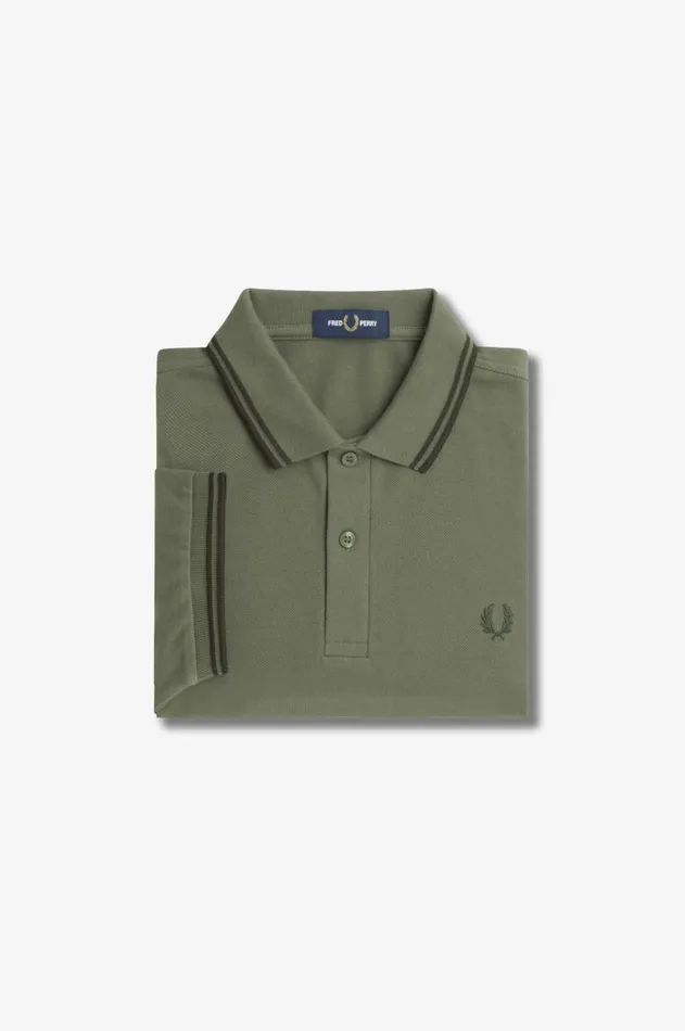 Men The Fred Perry Shirt Fred Perry M3600 Laurel Wreath Greennight Greennight Green