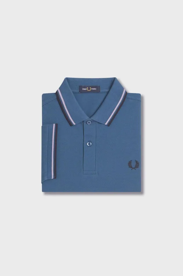 Men The Fred Perry Shirt Fred Perry M3600 Midnight Blueultra Violetnavy