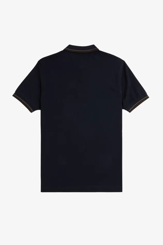 Men The Fred Perry Shirt Fred Perry M3600 Navylaurel Wreath Greencarrington Brick