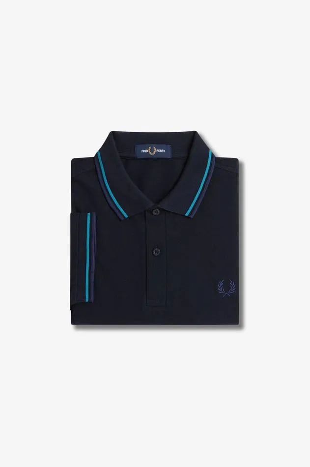 Men The Fred Perry Shirt Fred Perry M3600 Navyoceandark Carbon