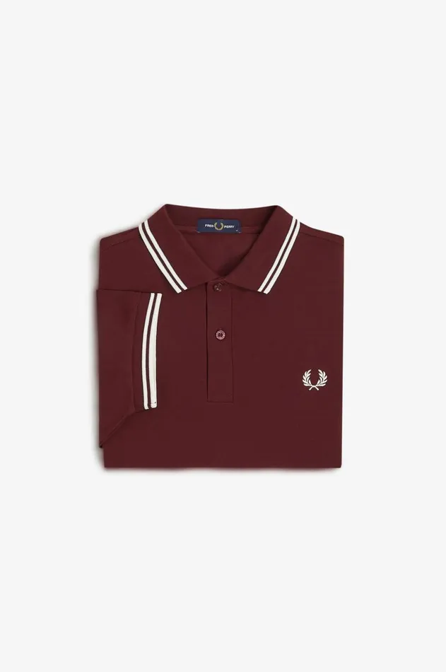 Men The Fred Perry Shirt Fred Perry M3600 Oxbloodecruecru