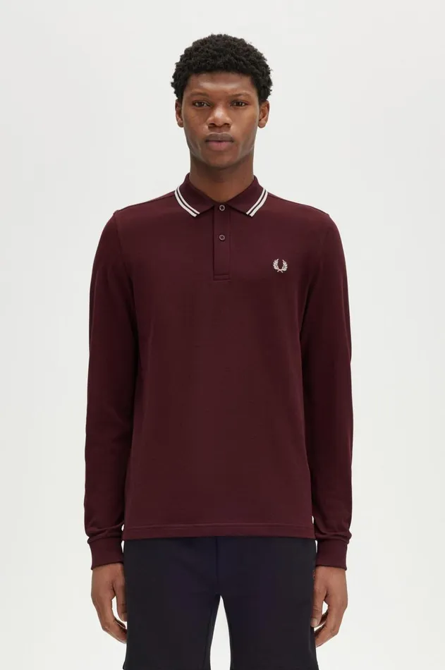 Men The Fred Perry Shirt Fred Perry M3636 Oxbloodecruecru