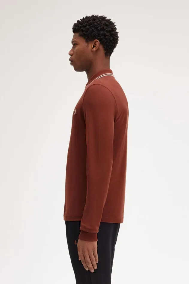 Men The Fred Perry Shirt Fred Perry M3636 Whisky Brownporridge Marlporridge Marl