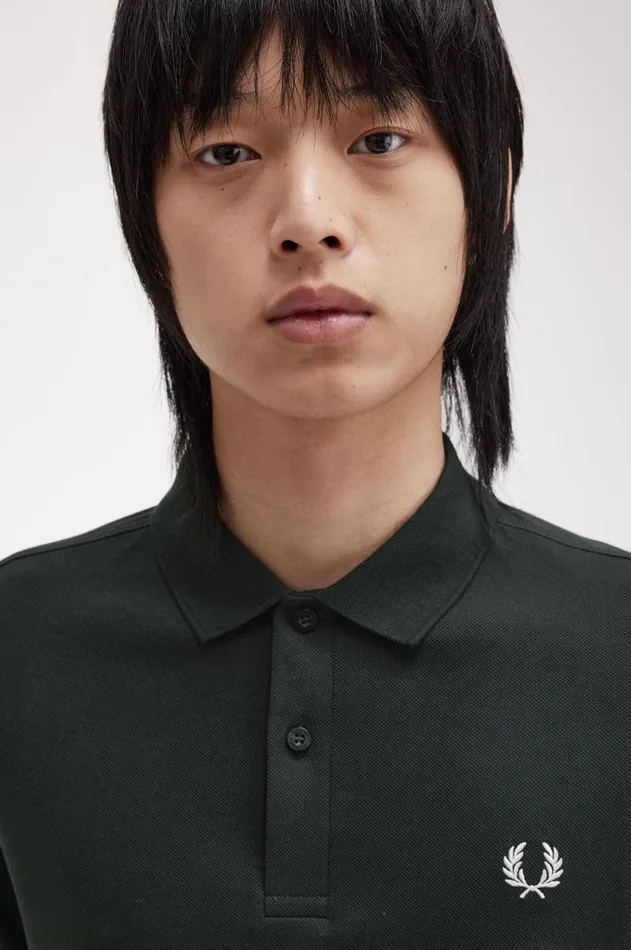 Men The Fred Perry Shirt Fred Perry M6000 Night Greensnow White