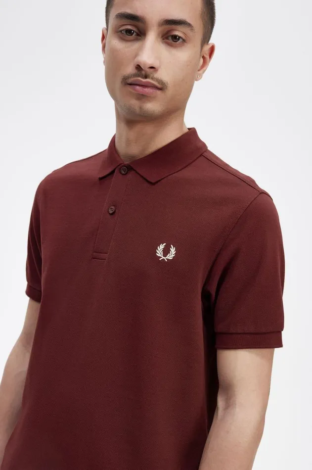 Men The Fred Perry Shirt Fred Perry M6000 Oxbloodecru