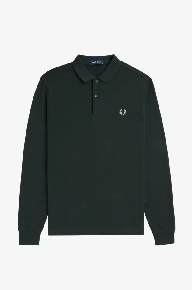 Men The Fred Perry Shirt Fred Perry M6006 Nightgreensnow White