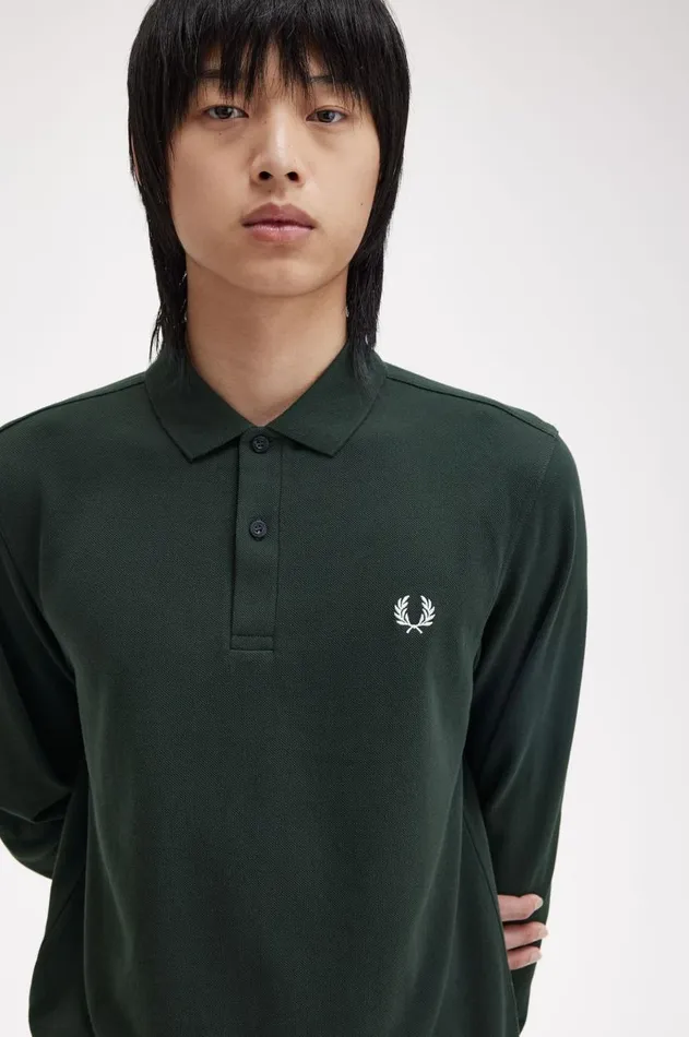 Men The Fred Perry Shirt Fred Perry M6006 Nightgreensnow White