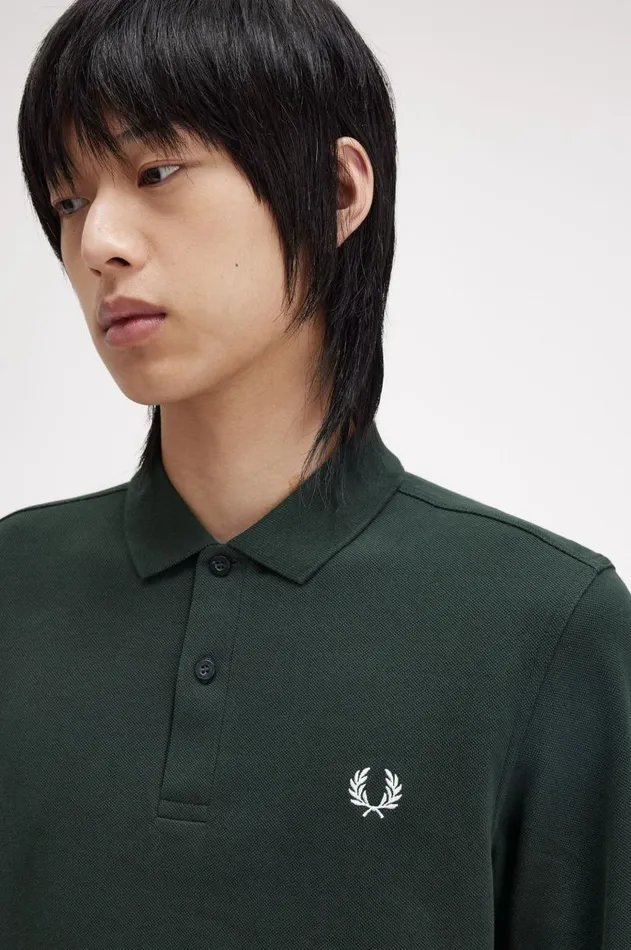 Men The Fred Perry Shirt Fred Perry M6006 Nightgreensnow White