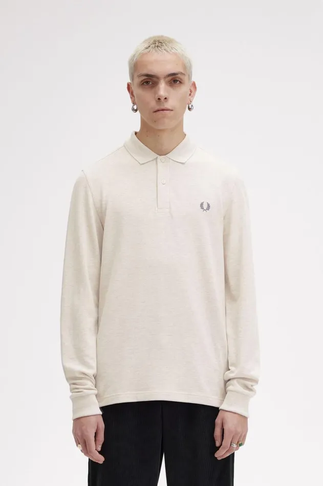 Men The Fred Perry Shirt Fred Perry M6006 Porridge Marlanchor Grey
