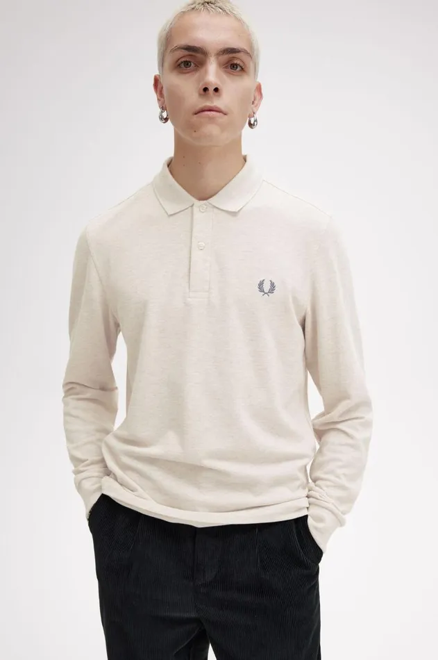 Men The Fred Perry Shirt Fred Perry M6006 Porridge Marlanchor Grey