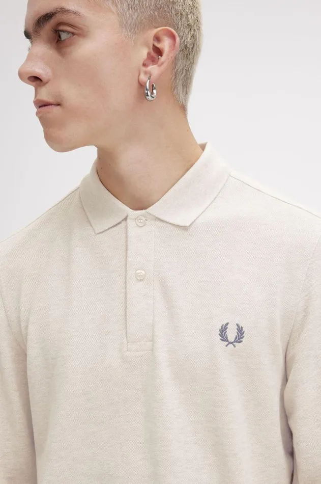 Men The Fred Perry Shirt Fred Perry M6006 Porridge Marlanchor Grey