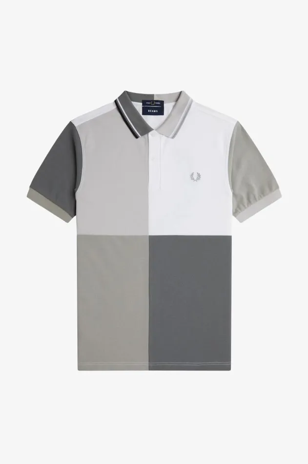 Men The Fred Perry Shirt Fred Perry Patchwork Fred Perry Shirt White