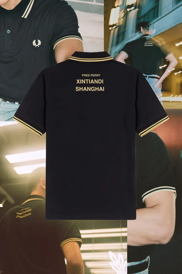 Men The Fred Perry Shirt Fred Perry Shanghai M12 Blackchampagnechampagne