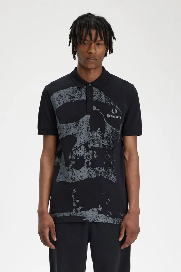 Men The Fred Perry Shirt Fred Perry Skull Fred Perry Shirt Black