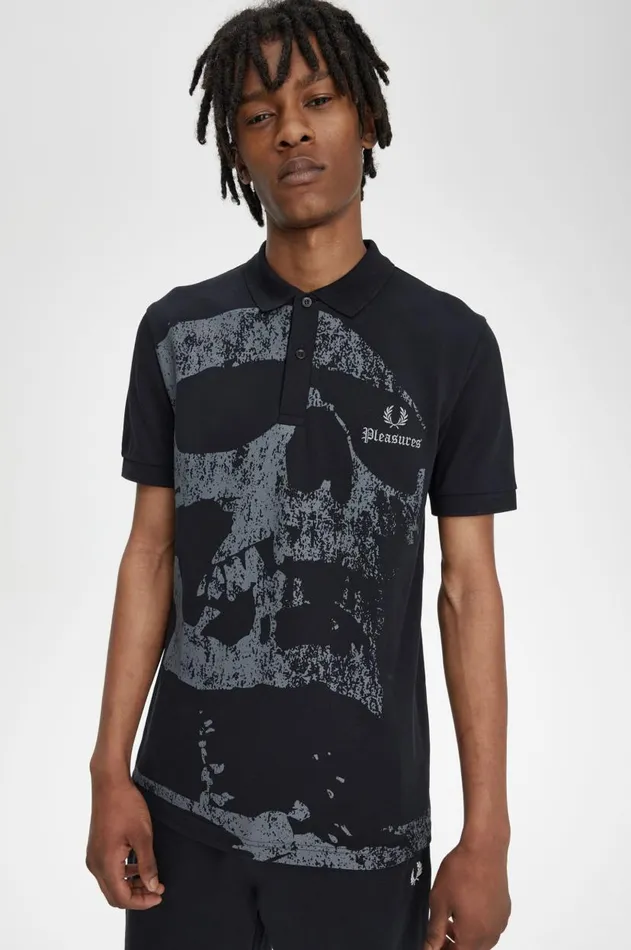 Men The Fred Perry Shirt Fred Perry Skull Fred Perry Shirt Black