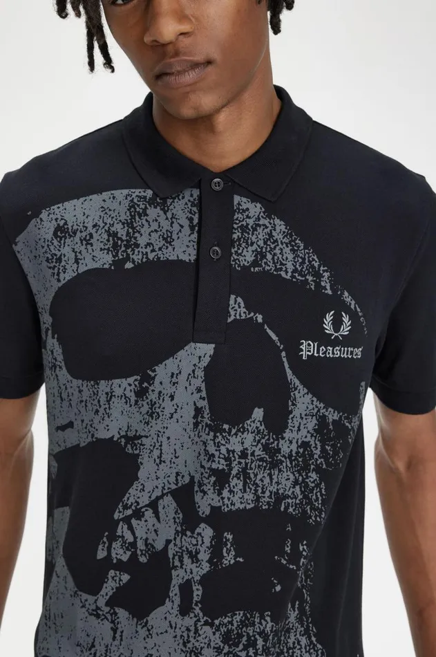 Men The Fred Perry Shirt Fred Perry Skull Fred Perry Shirt Black