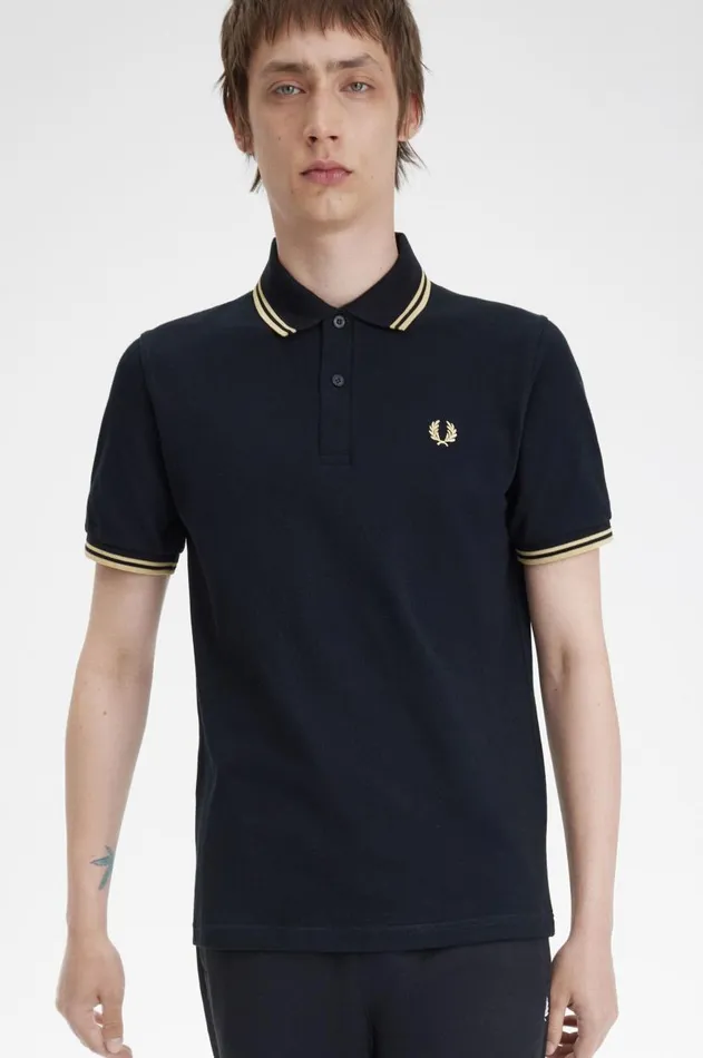 Men The Fred Perry Shirt Fred Perry Tokyo M12 Blackchampagnechampagne